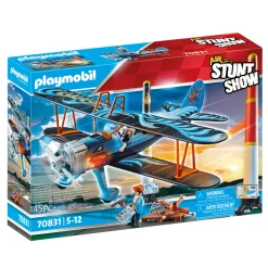 Bouwstenen|Jongens>Playmobil 70831 Air Stuntshow Dubbeldekker