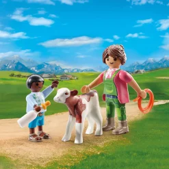 Speelsets|Jongens></noscript>Playmobil 71803 boer met kalf
