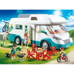 Jongens|Bouwstenen>Playmobil 70088 Camper  Met Familie