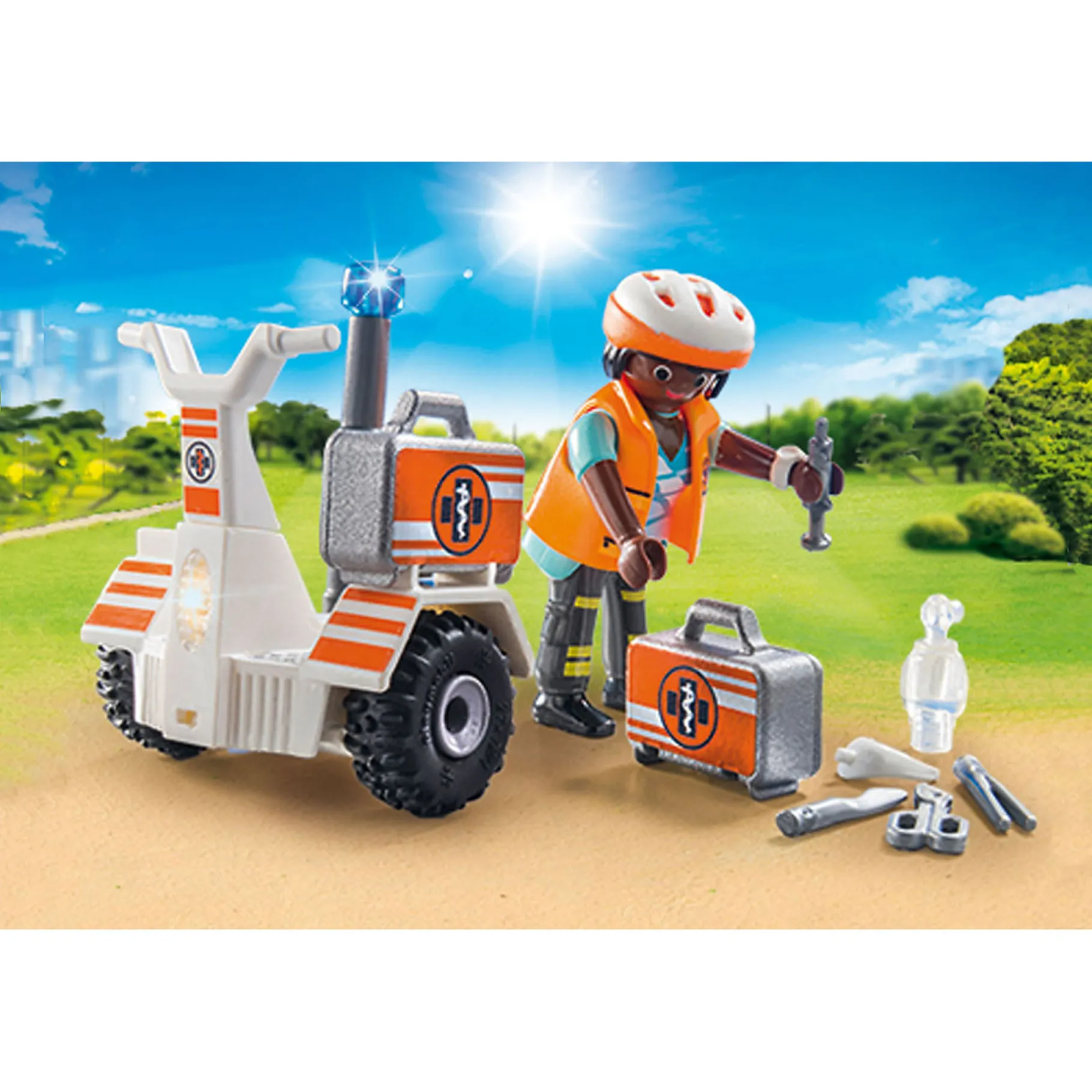Jongens|Bouwstenen>Playmobil 70052 Eerste Hulp Balans Racer