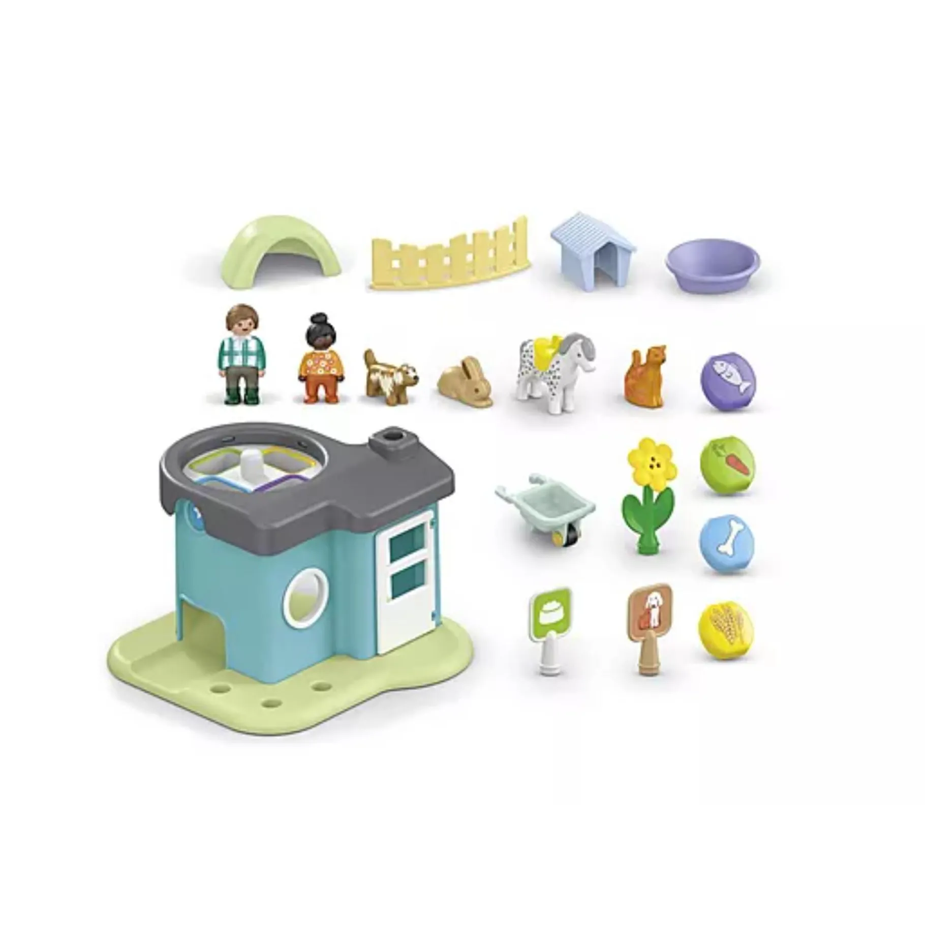 Speelsets|Jongens> PlayMobil 71690 Junior Dierenpension met Voerautomaat