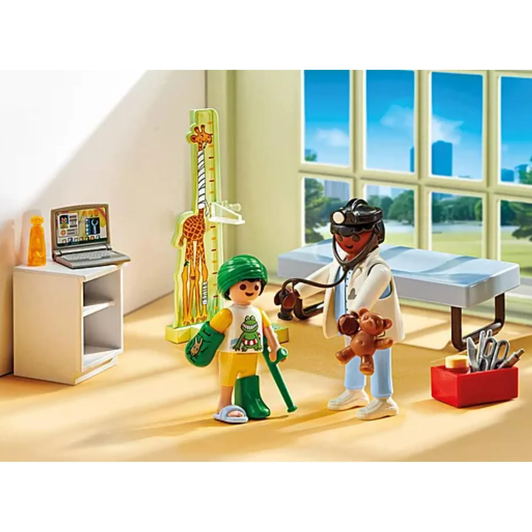 Speelsets|Jongens> PlayMobil 71619 Kinderarts met teddybeer