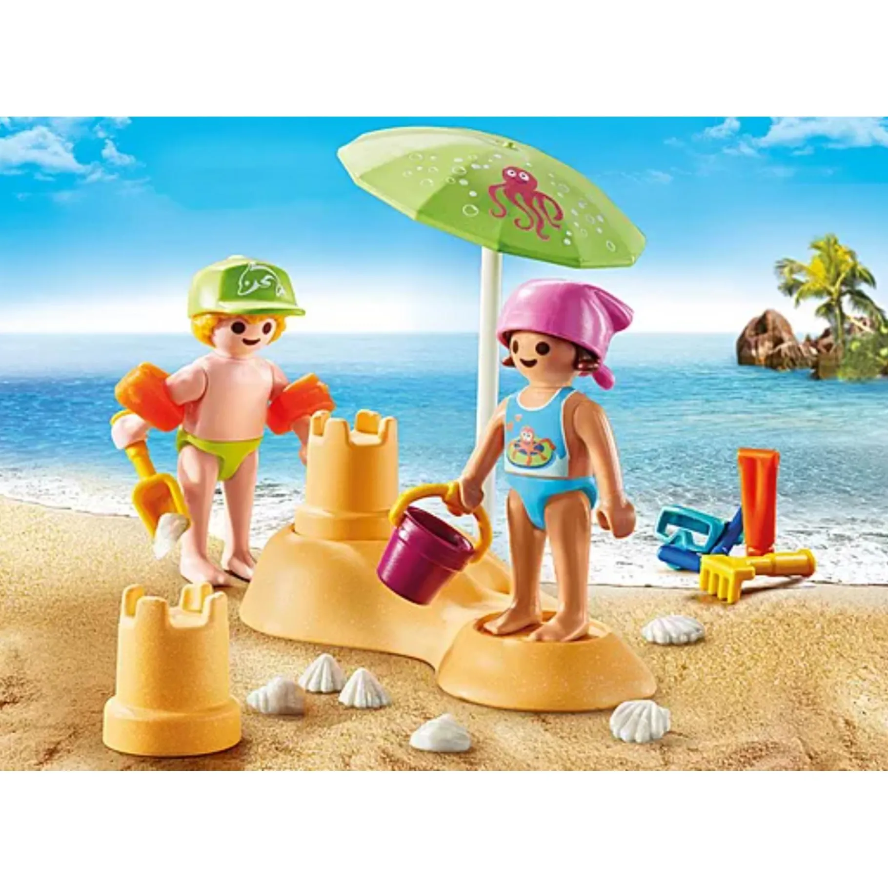 Speelsets|Jongens> PlayMobil 71581 Kinderen met zandkasteel