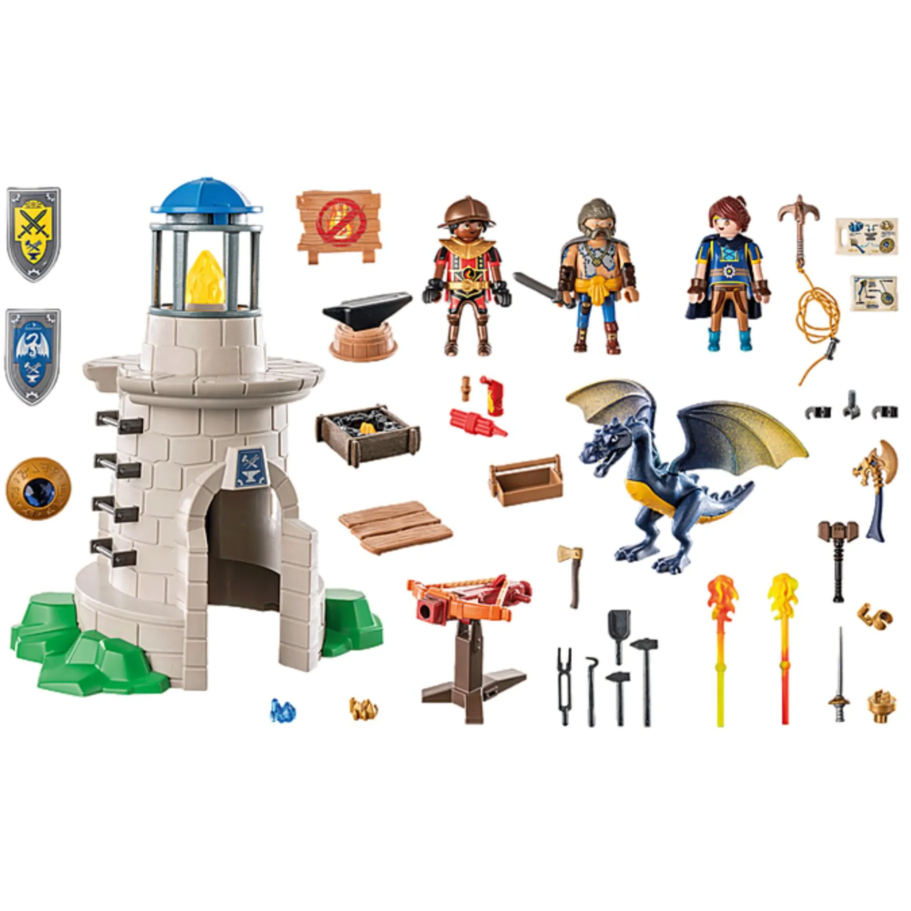 Jongens|Bouwstenen>Playmobil 71483 Novelmore Riddertoren Met Smid En Draak