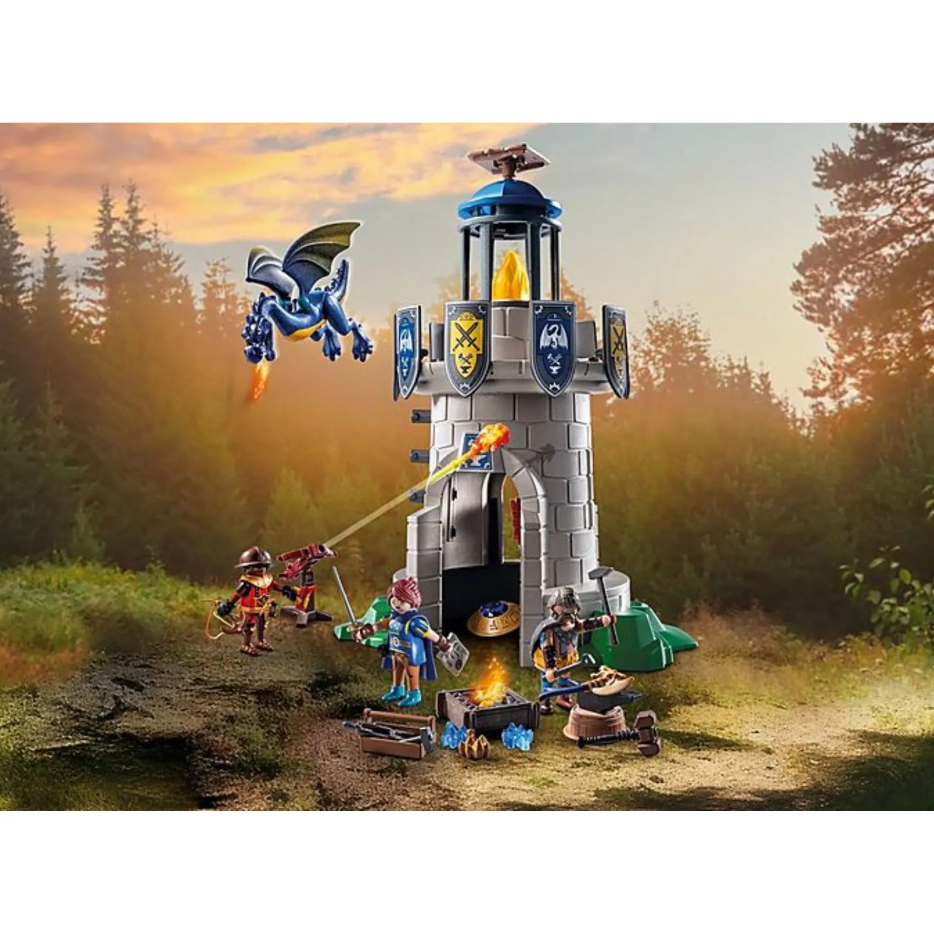 Jongens|Bouwstenen>Playmobil 71483 Novelmore Riddertoren Met Smid En Draak