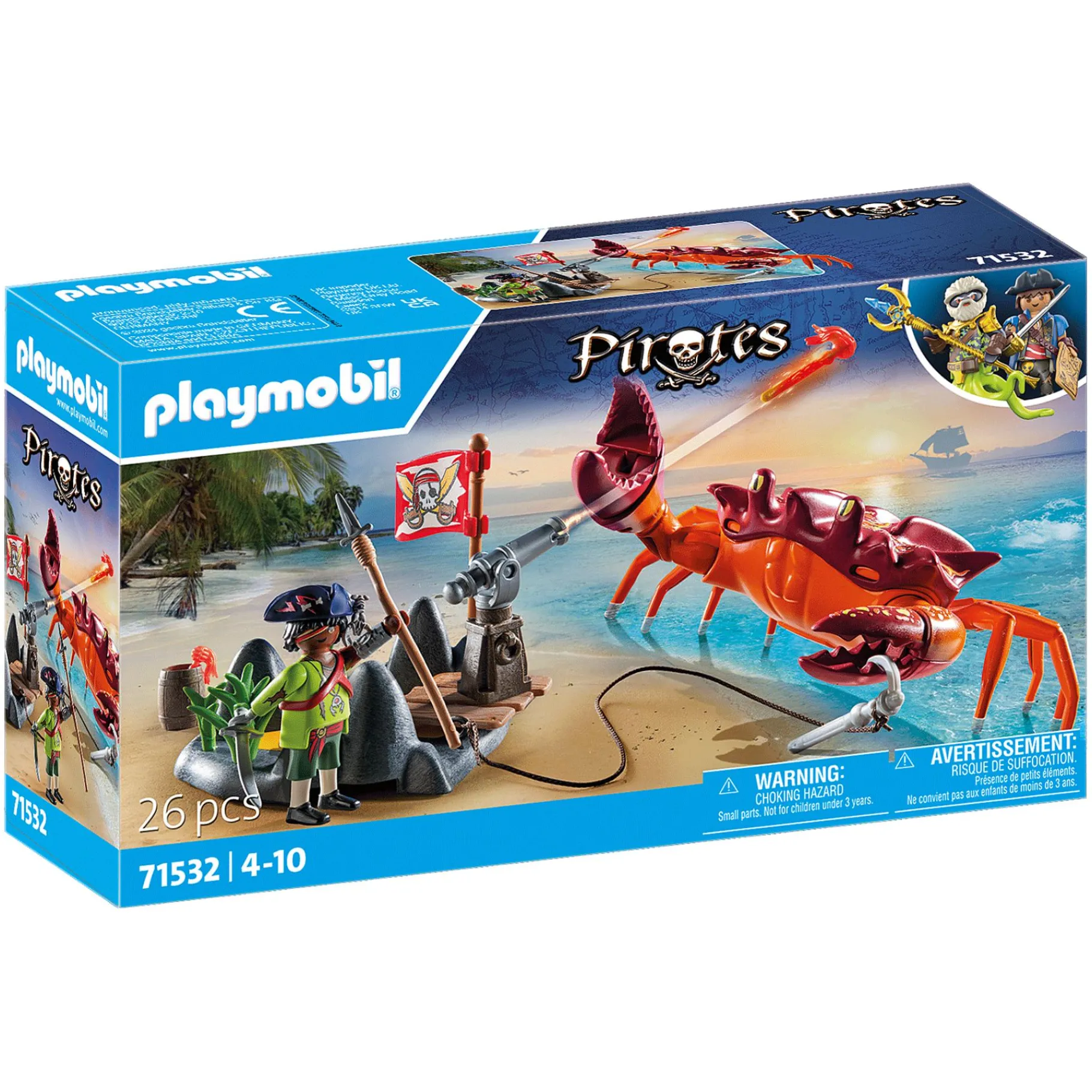 Bouwstenen|Jongens> Playmobil 71532 Pirates Strijd Tegen De Gigantische Krab