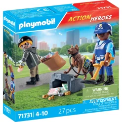Speelsets|Jongens>Playmobil 71731 politiehond met boef