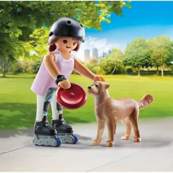 Speelsets|Jongens>Playmobil 71739 schaatser met retriever