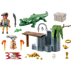 Jongens|Bouwstenen> Playmobil 71473 Starter Packs Piraat Met Alligator