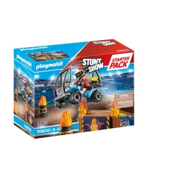 Jongens|Bouwstenen>Playmobil 70820 Starterpack Stuntshow Quad Met  Vuurhelling
