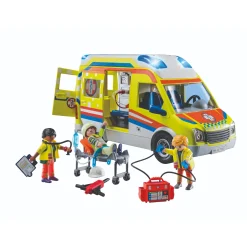 Bouwstenen|Jongens>Playmobil City 71202 Ambulance met Licht en Geluid