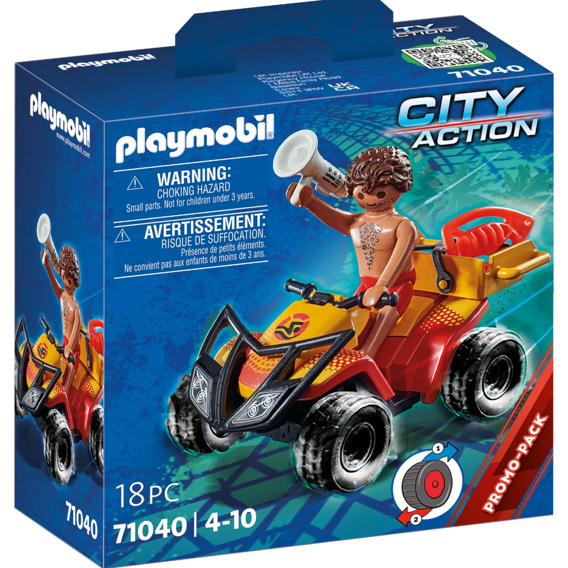 Jongens|Bouwstenen>Playmobil City 71040 Badmeester Quad