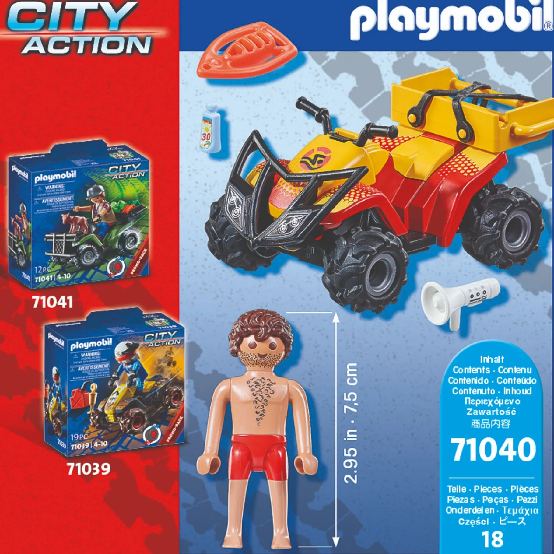 Jongens|Bouwstenen>Playmobil City 71040 Badmeester Quad
