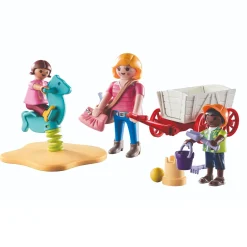 Jongens|Bouwstenen>Playmobil Starterpack 71258 Opvoeder Bolderwagen