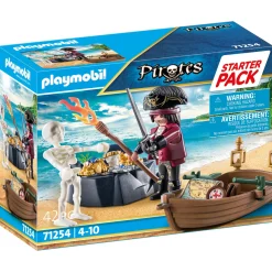Jongens|Bouwstenen>Playmobil Starterpack 71254 Piraat Met Roeiboot