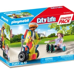 Jongens|Bouwstenen>Playmobil Starterpack 71257 Rescue met Segway