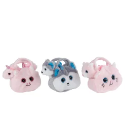 Dieren Knuffels En Pluche> Pluche in tasje 12 cm 3 assorti