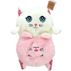 Dieren Knuffels En Pluche> Pluche trendy omkeerbaar poes / hond 20 cm 2 assorti