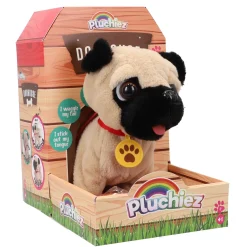 Plucheknuffels>Pluchiez blaffende franse bulldog frankie met  uitlaten