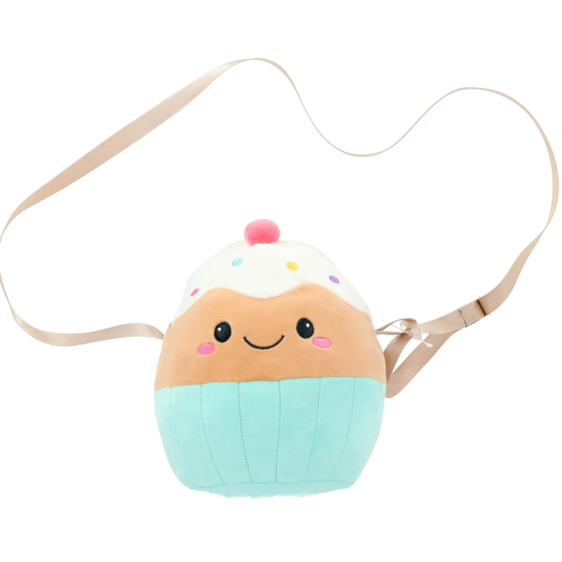 Plucheknuffels>Pluchiez pluche handtasje assorti regenboog / cupcake