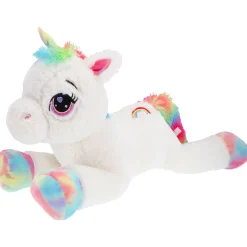 Dieren Knuffels En Pluche>Pluchiez pluche Unicorn wit liggend 80 cm