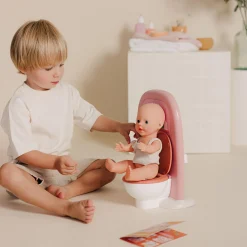 Poppen Accessoires></noscript> Poppen toilet baby nurse roze