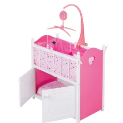 Poppenmeubels>My Beautiful Dolls Room Poppenbed Ledikant Met Muziek