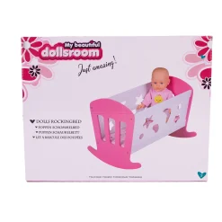Poppenmeubels>My Beautiful Dolls Room Poppenbed Schommelbed 49 X 37 X 35 Cm