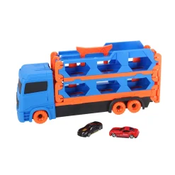 Jongens|Auto's> Pop-up auto transporter met 2 metal auto's
