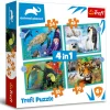 Legpuzzels>Trefl Puzzel 4 In 1 World Of Animals