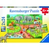 Legpuzzels>Ravensburger Puzzel Dag In De Dierentuin 2X24 Stuks