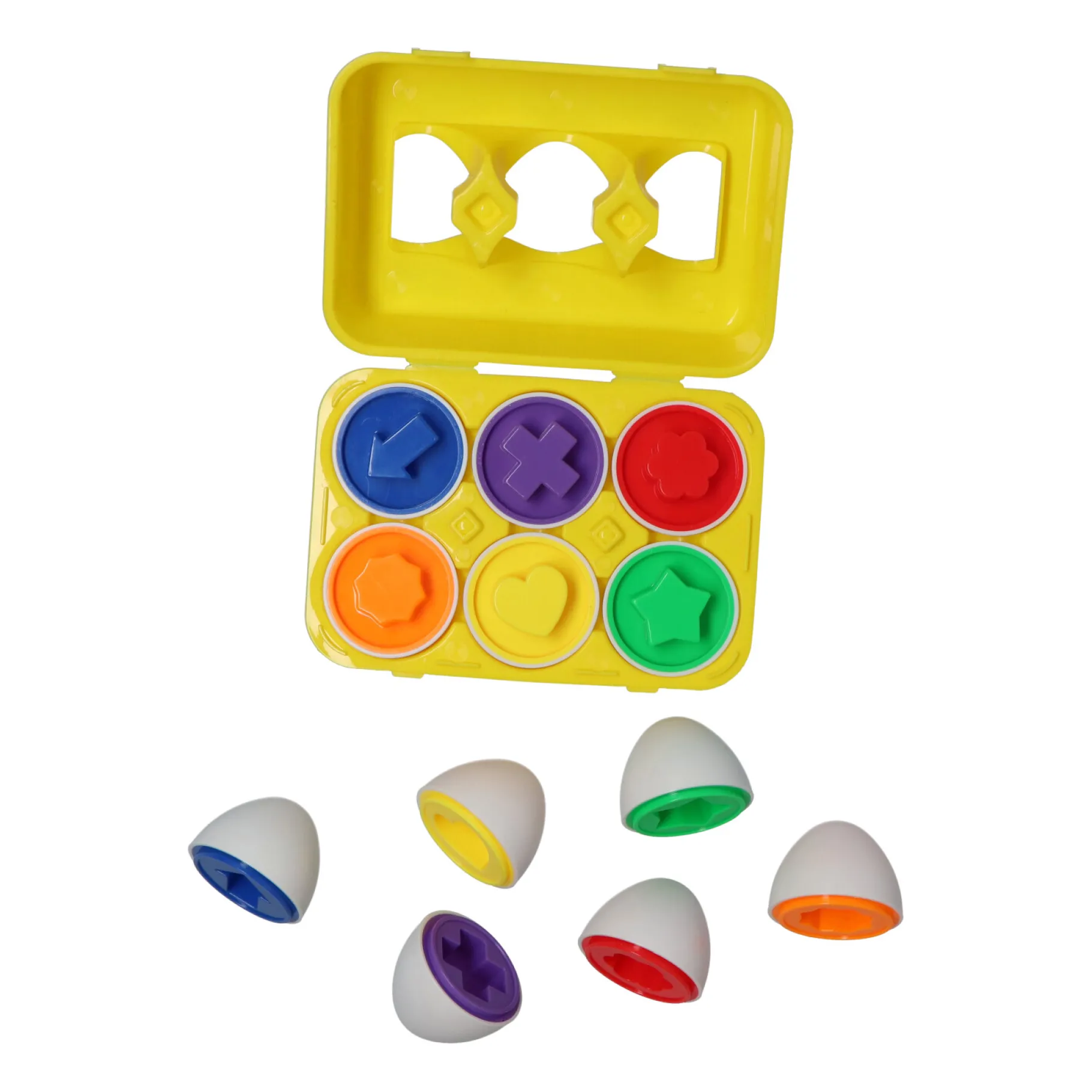 Vormenstoven> Puzzel Eieren In Doos 6 Stuks