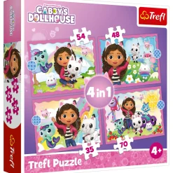 Legpuzzels>Trefl Puzzel Gabby's Dollhouse 4 in 1