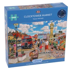 Legpuzzels> Puzzel  Gibsons 1000 Stuk Clocktower Market