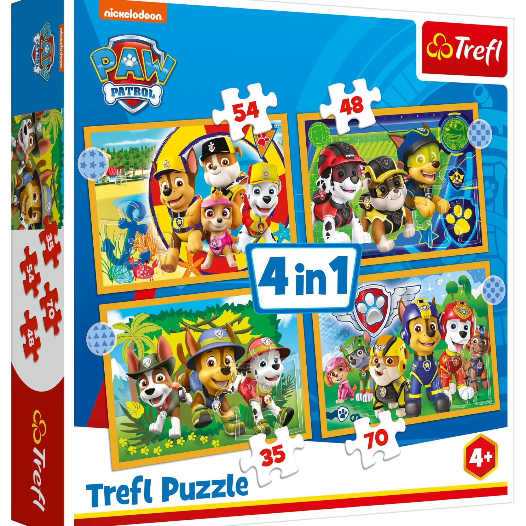 Legpuzzels> Puzzel Paw Patrol 4 in 1