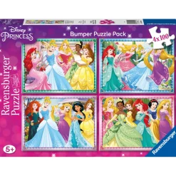 Legpuzzels>Ravensburger Puzzel Disney Princess 4 in1 100 stukjes