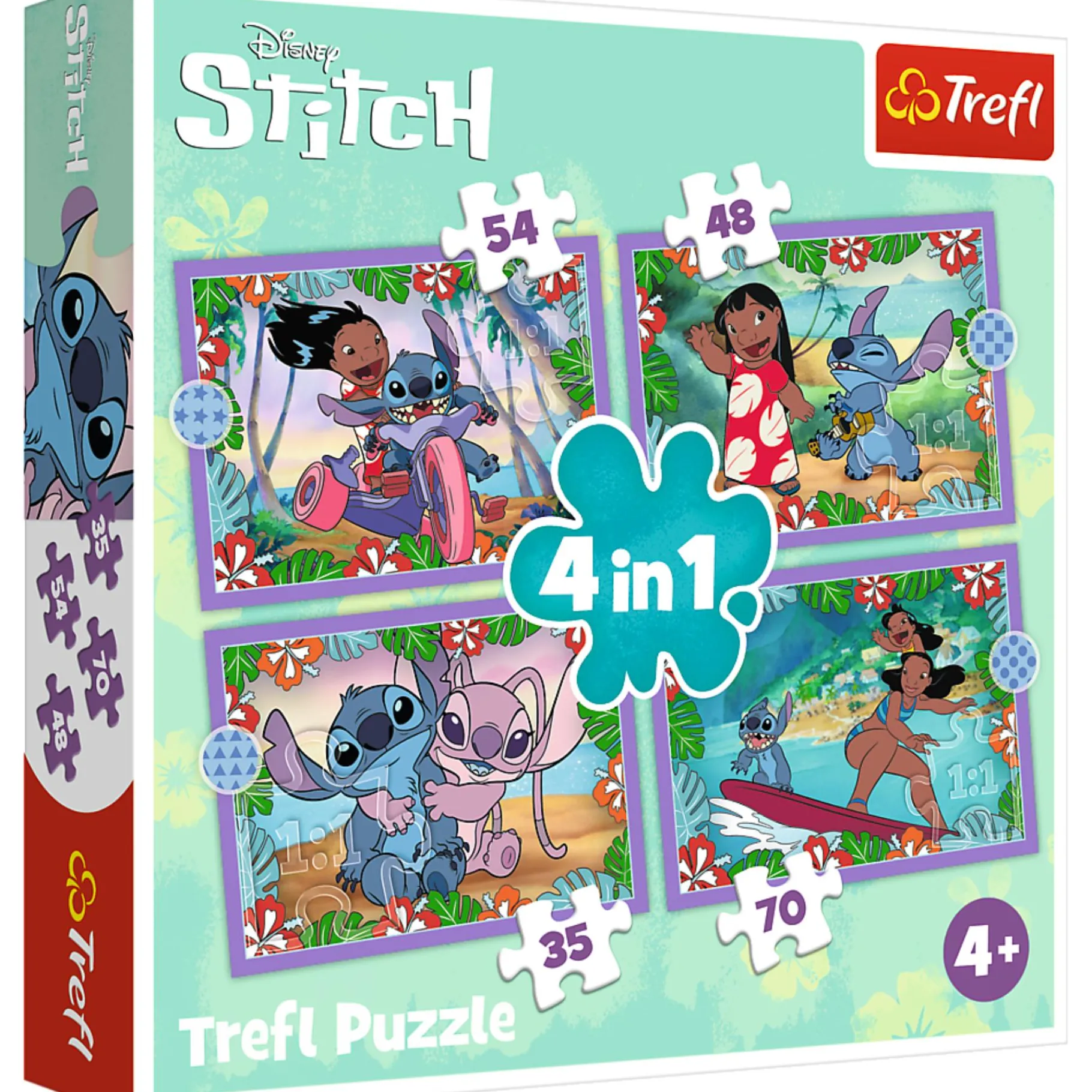 Legpuzzels>Trefl Puzzel Stitch 4 in 1