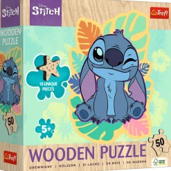 Legpuzzels>Trefl Puzzel Stitch hout figuur 50 stukjes luxe