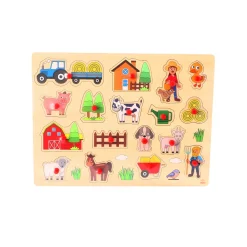 Legpuzzels></noscript> Puzzelplank groot boerderij 40 x 30 cm