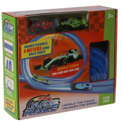 Racebanen|Jongens> Racebaan flexibel 4 meter blauw