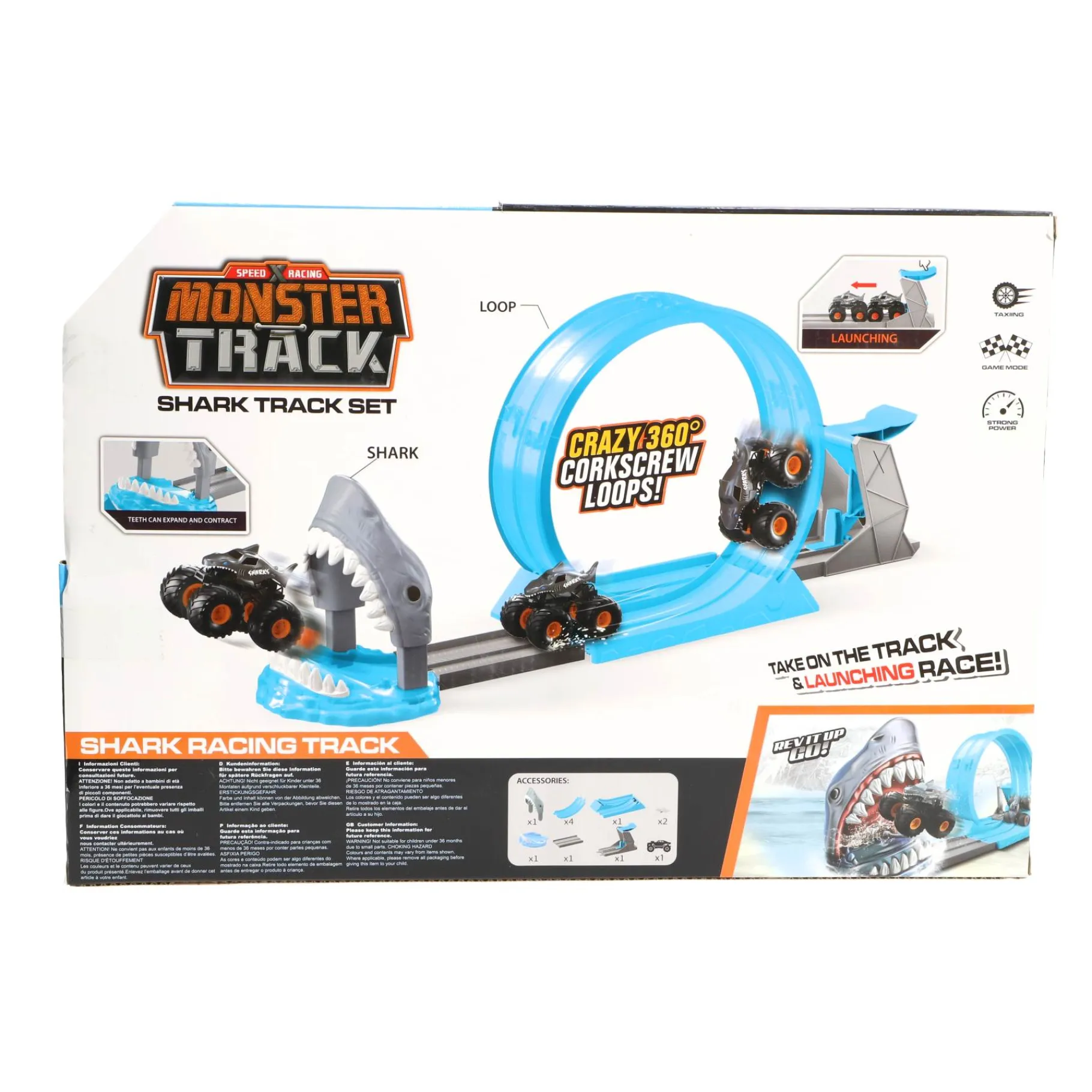 Racebanen|Jongens> Racebaan haai met Diecast auto