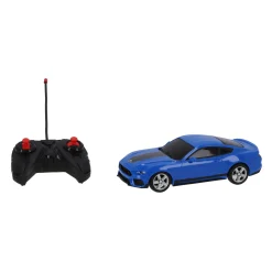 Radiografisch|Jongens>Kool Speed Radiografisch bestuurbare auto ford 1:24 mustang  mach 1 blauw