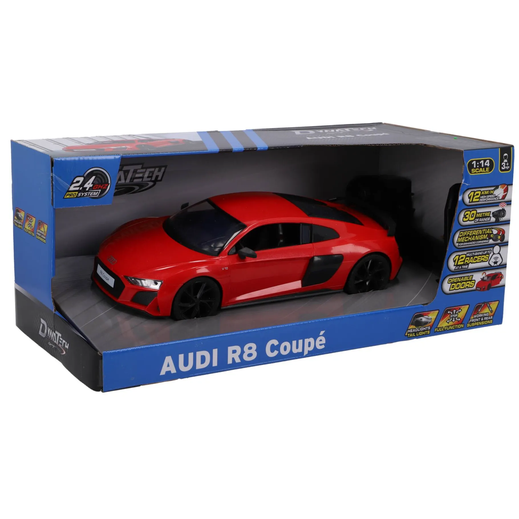 Radiografisch|Jongens>Kool Speed Radiografisch bestuurbare auto audi 1:14 2.4g r8 coupé rood