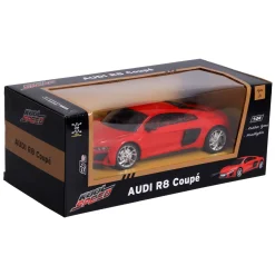 Radiografisch|Jongens></noscript>Kool Speed Radiografisch bestuurbare auto audi 1:24 r8 coupé rood