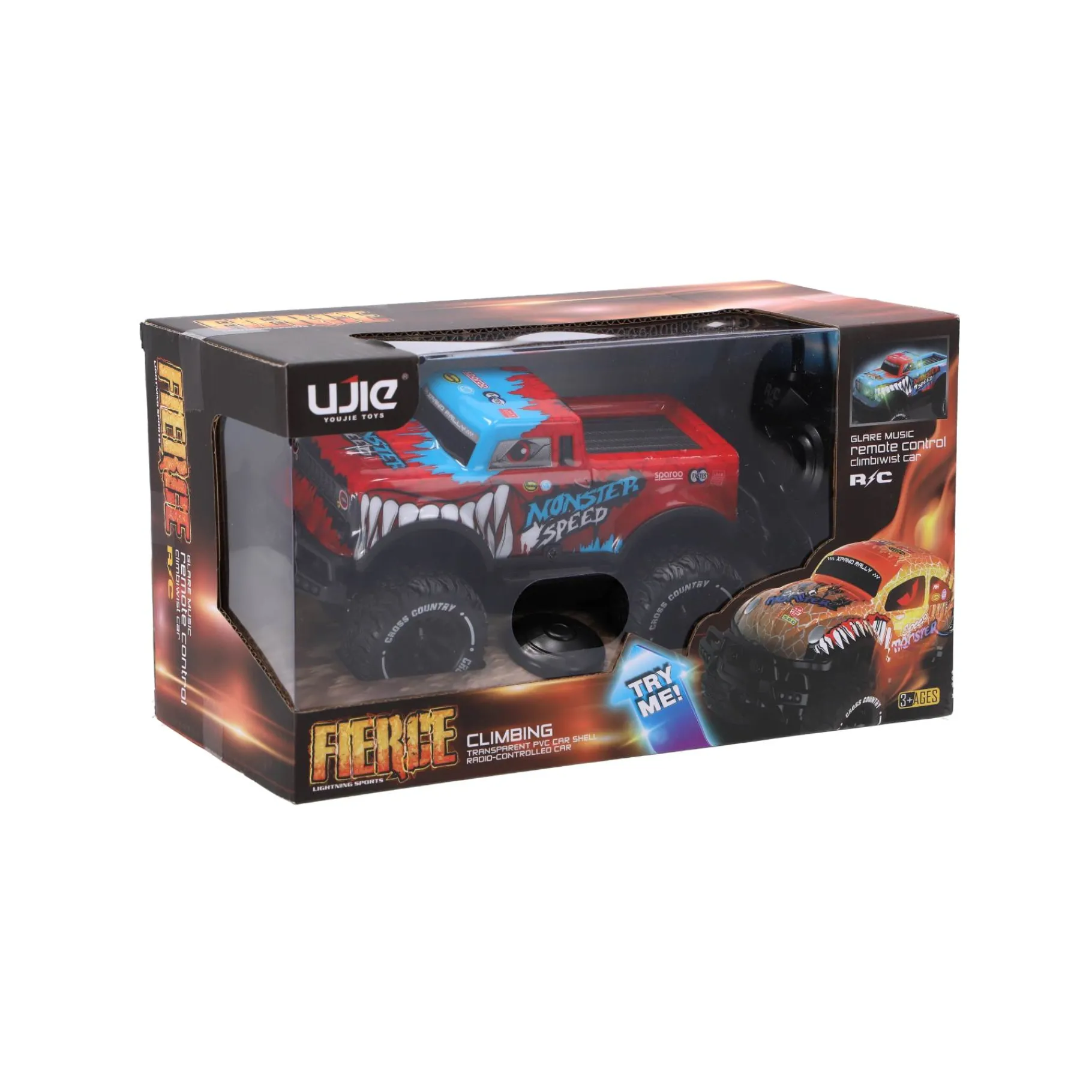 Radiografisch> Radiografische bestuurbare auto light up speed 4 assorti