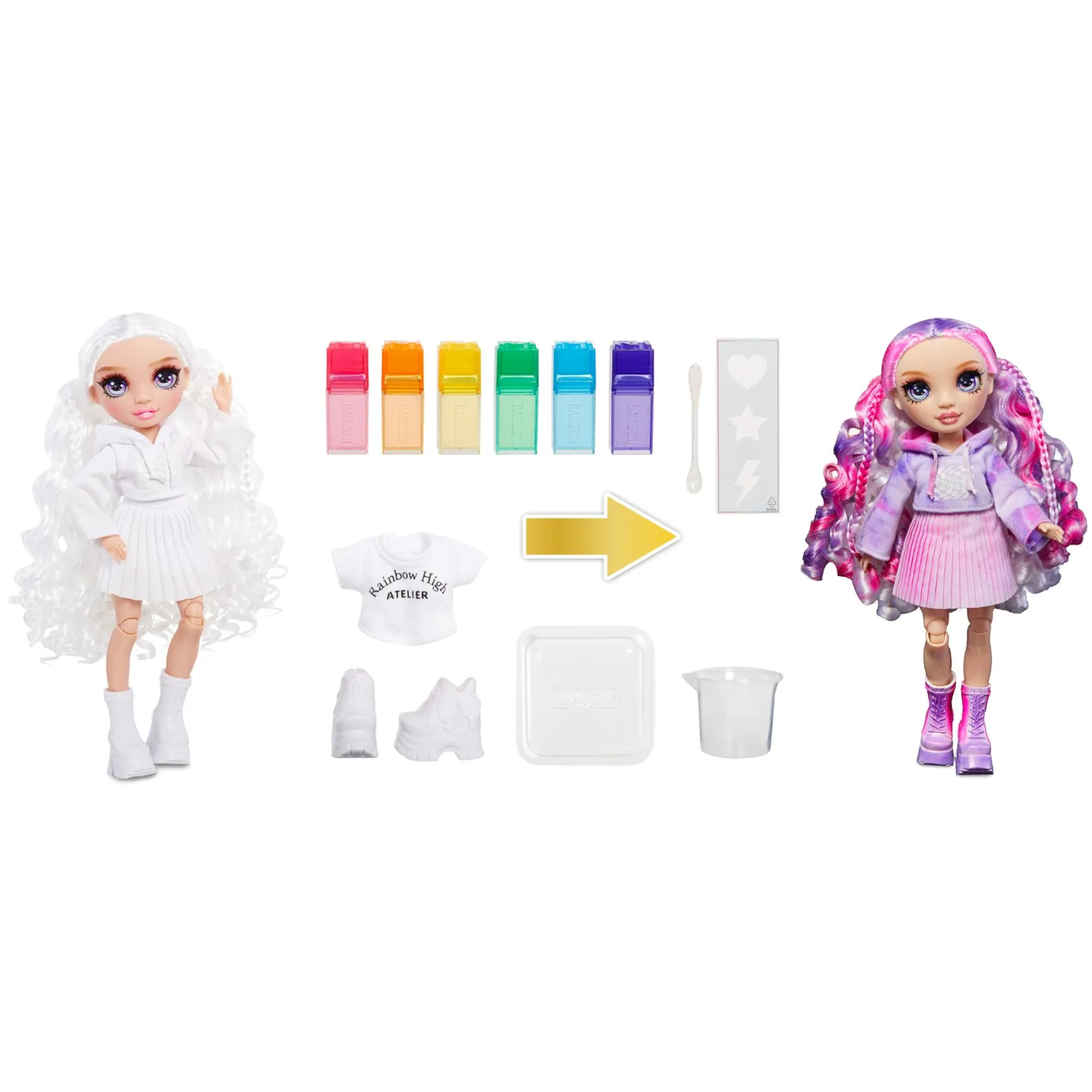 Meisjes|Tienerpoppen> Rainbow H. WaterColor & Create Theme Dolls brown Eyes