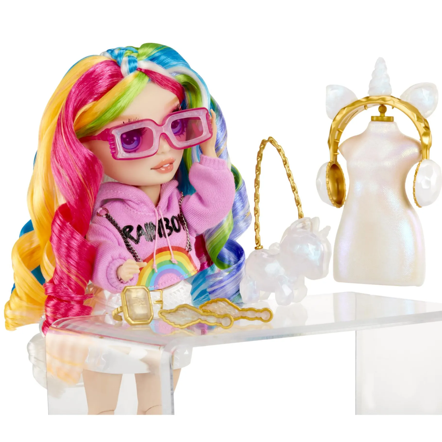Meisjes|Tienerpoppen>Mga Rainbow High Crystal Fashion Doll Amaya