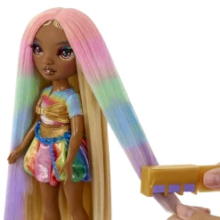 Meisjes|Tienerpoppen></noscript> Rainbow High Hair Play Doll Meline (Gold)