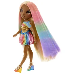 Meisjes|Tienerpoppen></noscript> Rainbow High Hair Play Doll Meline (Gold)