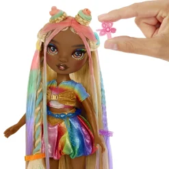Meisjes|Tienerpoppen></noscript> Rainbow High Hair Play Doll Meline (Gold)